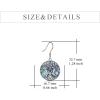 YFN Triple Moon Goddess Earrings Sterling Silver Pentagram Pentacle Earrings Pagan Wiccan Magic Amulet Tree of Life Jewelry for Women(Silver-Triple Moon Goddess Earrings)