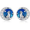 S925 Sterling Silver Stud Earrings for Women Hypoallergenic Earrings(Dog)