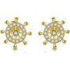 S925 Sterling Silver Stud Earrings for Women Hypoallergenic Earrings(Rudder)