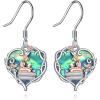 YFN 925 Sterling Silver Book/Animal/Flower Drop Dangle Earrings Earring Hypoallergenic Jewelry for Christmas Graduation Mother’s Day Birthday(A05 Book)