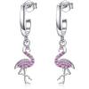 YFN 925 Sterling Silver Book/Animal/Flower Drop Dangle Earrings Earring Hypoallergenic Jewelry for Christmas Graduation Mother’s Day Birthday(D01 Flamingo)