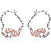 YFN Animal Earrings Sterling Silver Animal Heart Hoop Dangle Earrings Cute Jewelry Gifts for Women(Axolotl)