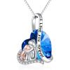 YFN Dog Necklace Gifts Sterling Silver Keepsake Dog Crystal Pendant Jewelry I Love You Forever Dog Lover Memorial Gifts for Women(I Love You Forever Dog Necklace)