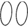 60MM Black Hoop Earrings