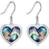 YFN Horse Earrings/Dog Earrings Sterling Silver Animal Drop Dangle Earrings Horse Jewelry Gift for women(Abalone Horse Earrings)