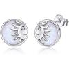 YFN Opal Earrings Sterling Silver Stud Drop Dangle Earrings Jewelry Gifts for Women(Silver)