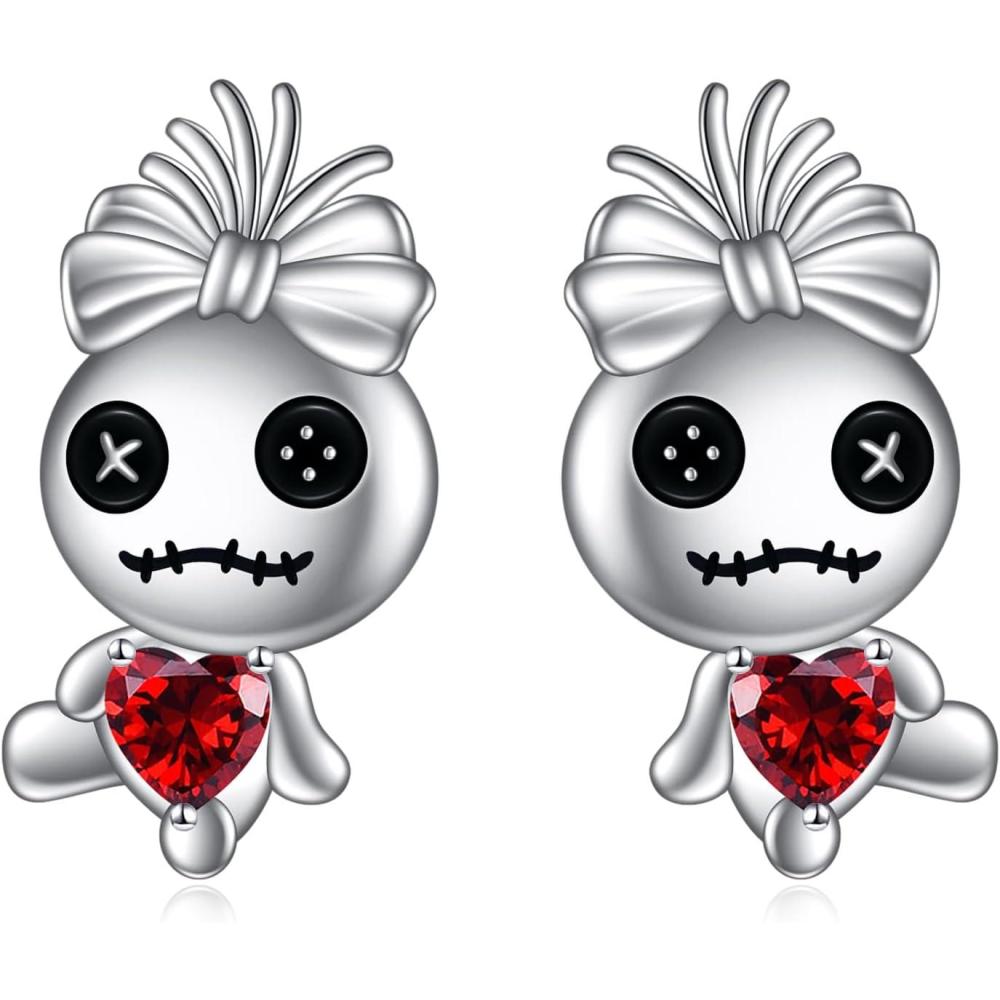 image:imageYFN Gothic Earrings Sterling Silver Voodoo DollOuija Board Earrings Goth Wiccan Jewelry Witchy Gifts for WomenVoodoo Stud