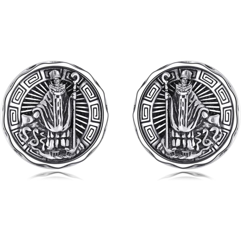 image:imageYFN Saint Michael Earrings Sterling Silver Religious Protector Earrings St Michael Archangel Jewelry Gifts for Women MenDSt Patrick Stud