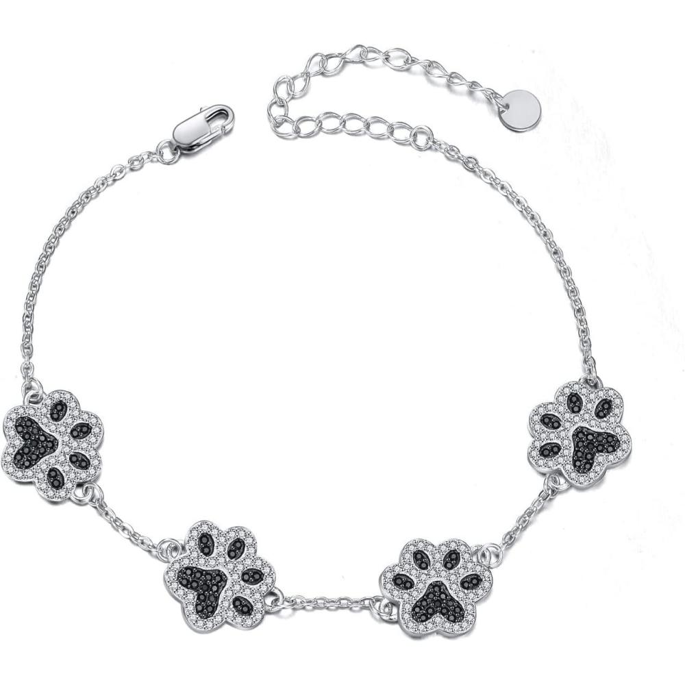 image:imageYFN Sterling Silver Bracelets SunflowerCardinalPaw PrintEvil Eye Gifts for WomenPaw Print