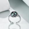 YFN 925 Sterling Silver Mountain/Mushroom/Mermaid Ring Adjustable Open Rings Jewelry for Women Girls(Mermaid)