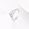 YFN 925 Sterling Silver Mountain/Mushroom/Mermaid Ring Adjustable Open Rings Jewelry for Women Girls(Mountain(Mustard Seed))