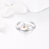YFN 925 Sterling Silver Mountain/Mushroom/Mermaid Ring Adjustable Open Rings Jewelry for Women Girls(Mountain(Mustard Seed))