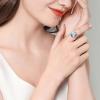 YFN 925 Sterling Silver Mountain/Mushroom/Mermaid Ring Adjustable Open Rings Jewelry for Women Girls(Mushroom Moon)