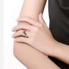 YFN 925 Sterling Silver Mountain/Mushroom/Mermaid Ring Adjustable Open Rings Jewelry for Women Girls(Mushroom(Moss Agate))
