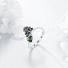 YFN 925 Sterling Silver Mountain/Mushroom/Mermaid Ring Adjustable Open Rings Jewelry for Women Girls(Mushroom(Moss Agate))