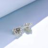YFN 925 Sterling Silver Sunflower Stud Earrings Hypoallergenic Flower Earring Jewelry Gift for Women(Silver)
