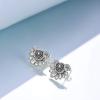 YFN 925 Sterling Silver Sunflower Stud Earrings Hypoallergenic Flower Earring Jewelry Gift for Women(Silver)