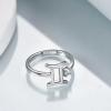 YFN 925 Sterling Silver Zodiac Sign Rings 12 Constellation Adjustable Ring Zodiac Jewelry Gift for Women(Gemini)