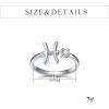 YFN 925 Sterling Silver Zodiac Sign Rings 12 Constellation Adjustable Ring Zodiac Jewelry Gift for Women(Pisces)