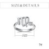 YFN 925 Sterling Silver Zodiac Sign Rings 12 Constellation Adjustable Ring Zodiac Jewelry Gift for Women(Virgo)