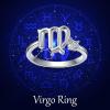 YFN 925 Sterling Silver Zodiac Sign Rings 12 Constellation Adjustable Ring Zodiac Jewelry Gift for Women(Virgo)