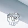 YFN 925 Sterling Silver Zodiac Sign Rings 12 Constellation Adjustable Ring Zodiac Jewelry Gift for Women(Virgo)