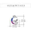 YFN Animal Moon Stud Earrings Sterling Silver Cute Animal Earrings for Women(Bird)