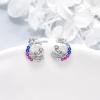 YFN Animal Moon Stud Earrings Sterling Silver Cute Animal Earrings for Women(Bird)