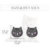 YFN Animal Moon Stud Earrings Sterling Silver Cute Animal Earrings for Women(Black Cat Head)