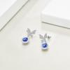 YFN Animal Moon Stud Earrings Sterling Silver Cute Animal Earrings for Women(Butterfly)