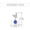 YFN Animal Moon Stud Earrings Sterling Silver Cute Animal Earrings for Women(Butterfly)