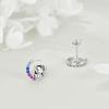 YFN Animal Moon Stud Earrings Sterling Silver Cute Animal Earrings for Women(Cow)