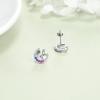 YFN Animal Moon Stud Earrings Sterling Silver Cute Animal Earrings for Women(Dog)