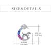 YFN Animal Moon Stud Earrings Sterling Silver Cute Animal Earrings for Women(Dog)