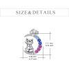 YFN Animal Moon Stud Earrings Sterling Silver Cute Animal Earrings for Women(Fox)