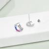 YFN Animal Moon Stud Earrings Sterling Silver Cute Animal Earrings for Women(Fox)