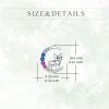 YFN Animal Moon Stud Earrings Sterling Silver Cute Animal Earrings for Women(French Bulldog)