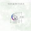 YFN Animal Moon Stud Earrings Sterling Silver Cute Animal Earrings for Women(Squirrel)