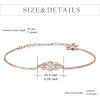 YFN Irish Celtic Knot Bracelets Sterling Silver Infinity Love Opal Bracelet Jewelry 18″ for Women Teen Girls(Pink)