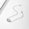 YFN Irish Celtic Knot Bracelets Sterling Silver Infinity Love Opal Bracelet Jewelry 18″ for Women Teen Girls(White)