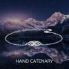 YFN Irish Celtic Knot Bracelets Sterling Silver Infinity Love Opal Bracelet Jewelry 18″ for Women Teen Girls(White)