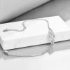 YFN Irish Celtic Knot Bracelets Sterling Silver Infinity Love Opal Bracelet Jewelry 18″ for Women Teen Girls(White)