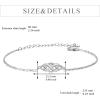 YFN Irish Celtic Knot Bracelets Sterling Silver Infinity Love Opal Bracelet Jewelry 18″ for Women Teen Girls(White)