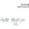YFN Nursing Themed Stud Earrings Sterling Silver Jewelry Gift for Nurse(Heartbeat EKG)