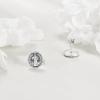 YFN Saint Michael Earrings Sterling Silver Religious Protector Earrings St Michael Archangel Jewelry Gifts for Women Men(C-St Benedict Stud)