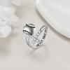 YFN Sport Ring Sterling Silver Cross Adustable Ring Never Give Up Jewelry Gifts for Women(Baseball)