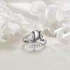 YFN Sport Ring Sterling Silver Cross Adustable Ring Never Give Up Jewelry Gifts for Women(Baseball)