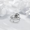 YFN Sport Ring Sterling Silver Cross Adustable Ring Never Give Up Jewelry Gifts for Women(Basketball)