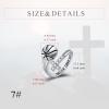 YFN Sport Ring Sterling Silver Cross Adustable Ring Never Give Up Jewelry Gifts for Women(Basketball)