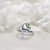 YFN Sport Ring Sterling Silver Cross Adustable Ring Never Give Up Jewelry Gifts for Women(Tennis)